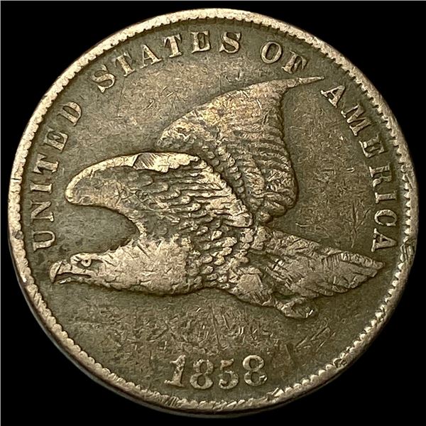 1858 Flying Eagle Cent ABOUT UNCIRCULATED
