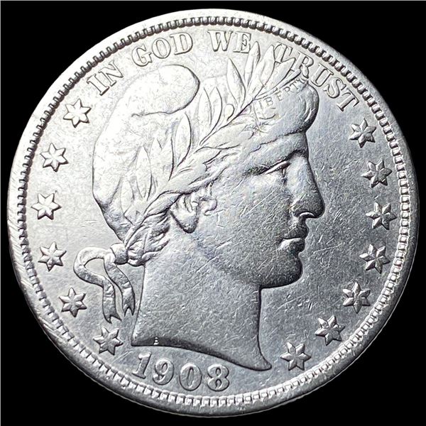 1908-D Silver Barber Half Dollar NEARLY  UNCIRCULATED