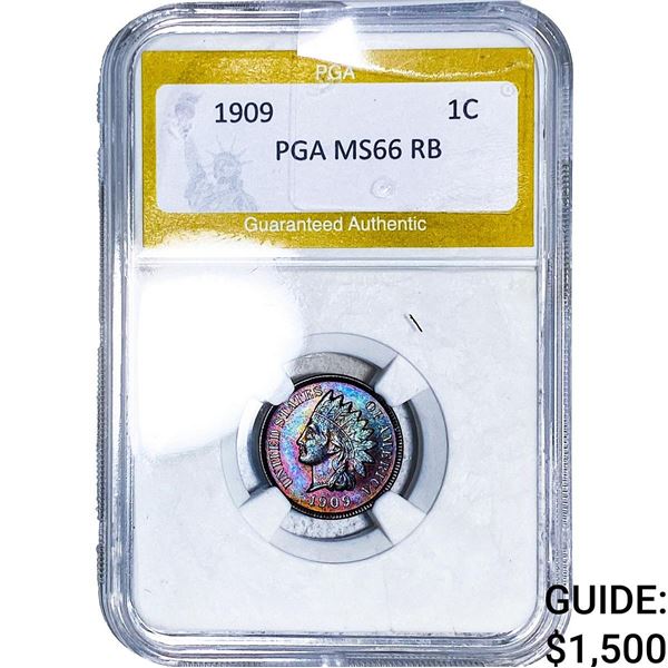 1909 Indian Head Cent PGA MS66 RB