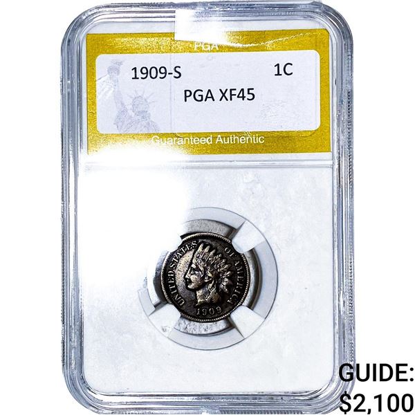 1909-S Indian Head Cent PGA XF45