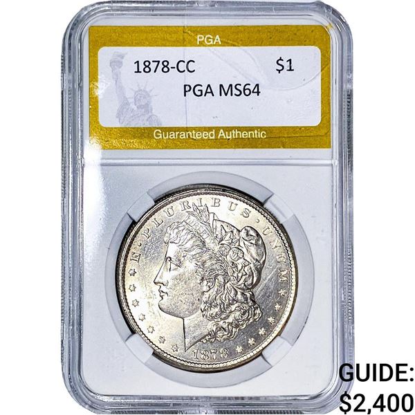 1878-CC Morgan Silver Dollar PGA MS64