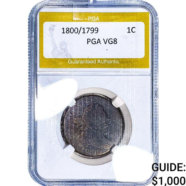 1800/1799 Draped Bust Large Cent PGA VG8