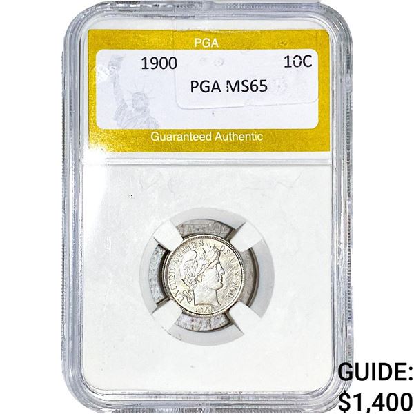1900 Barber Dime PGA MS65