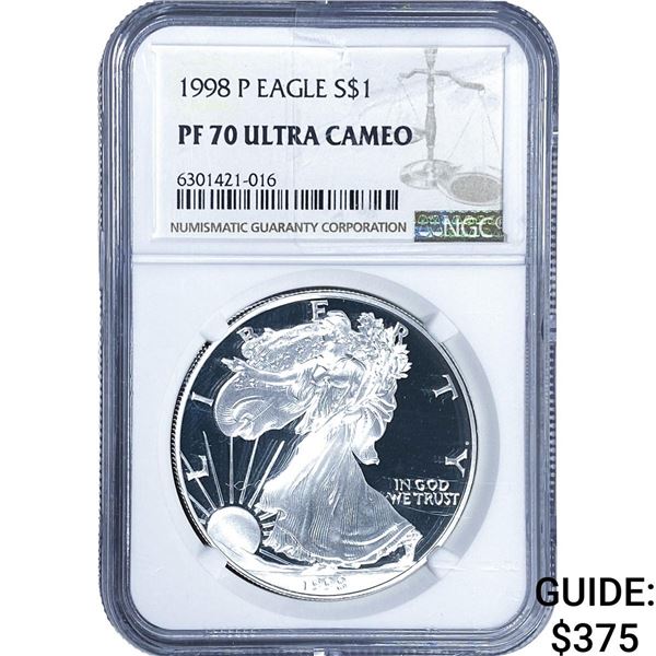 1998 Silver Eagle NGC PF70 Ultra Cameo