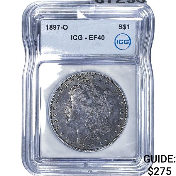 1897-O Morgan Silver Dollar ICG EF40