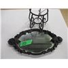 Image 2 : ESTATE:  FRAMED MIRROR, TEALITE HOLDER, PLATE STAND