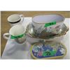 Image 1 : ESTATE:  TRAY, STORAGE BOX, 2 GLASS CUPS