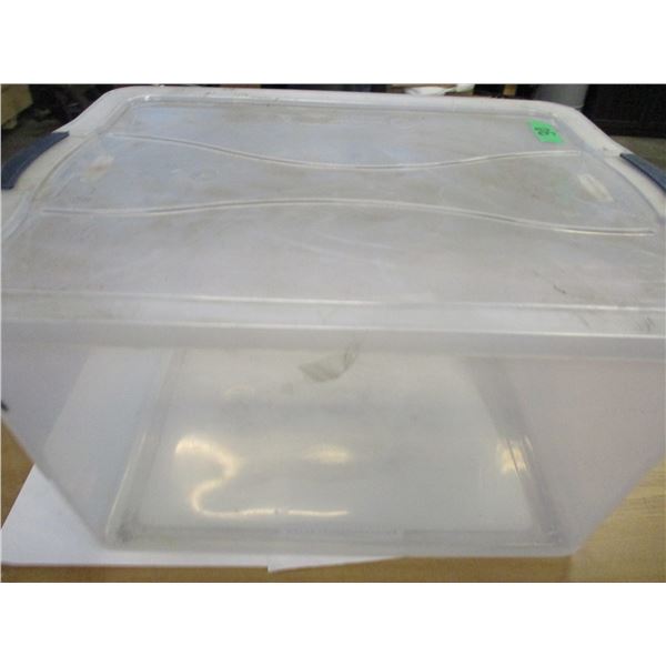 ESTATE:  CLEAR TOTE C/W LID