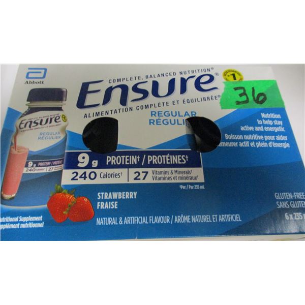 ENSURE REGULAR STRAWBERRY DRINK (6 BOTTLES X 235 ML)