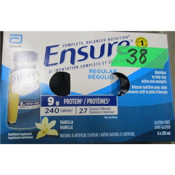 ENSURE REGULAR VANILLA DRINK (6 BOTTLES X 235 ML)