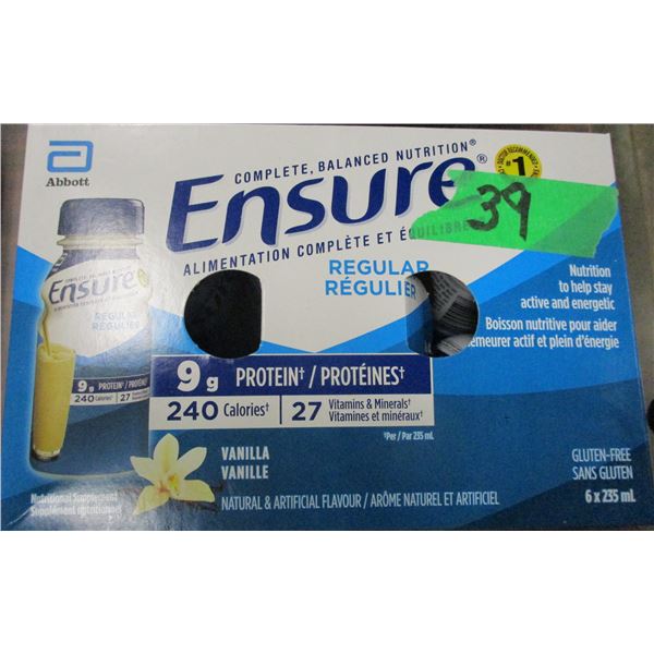 ENSURE REGULAR VANILLA DRINK (6 BOTTLES X 235 ML)