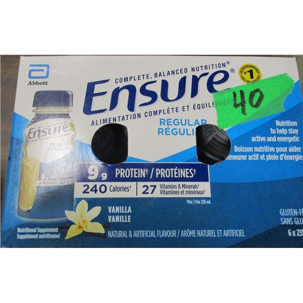 ENSURE REGULAR VANILLA DRINK (6 BOTTLES X 235 ML)