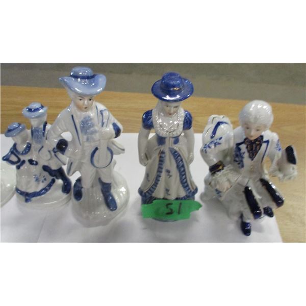 ESTATE:  BOX C/W 6 DELPH DESIGN ORNAMENTS