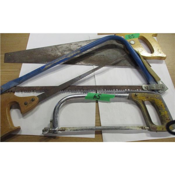 ESTATE:  BOX C/W ASSORTED SAWS