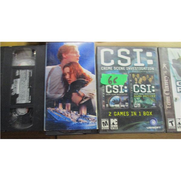 ESTATE:  BOX C/W ASSORTED VHS TAPES