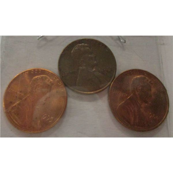 LAST OF USA LINCOLN PENNIES (3)