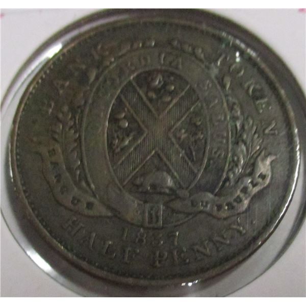 1837 PROVINCE OF CANADA PENNY TOKEN