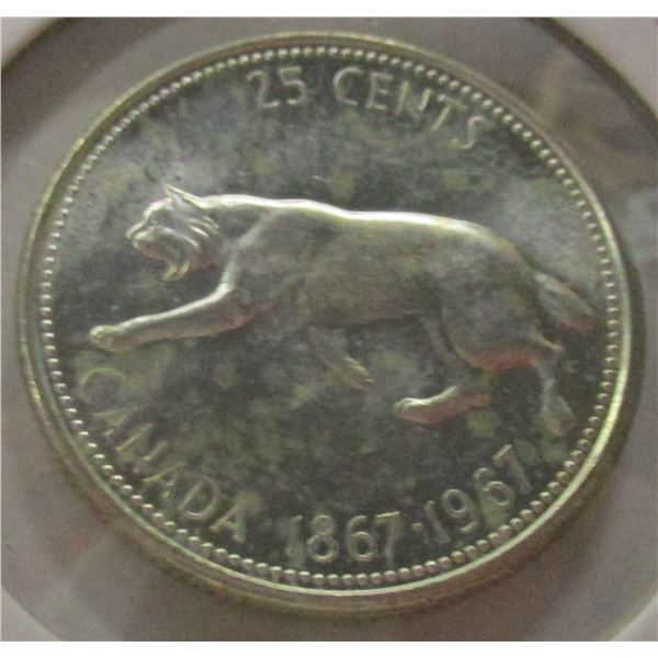 1867 - 1967 CANADA SILVER QUARTER