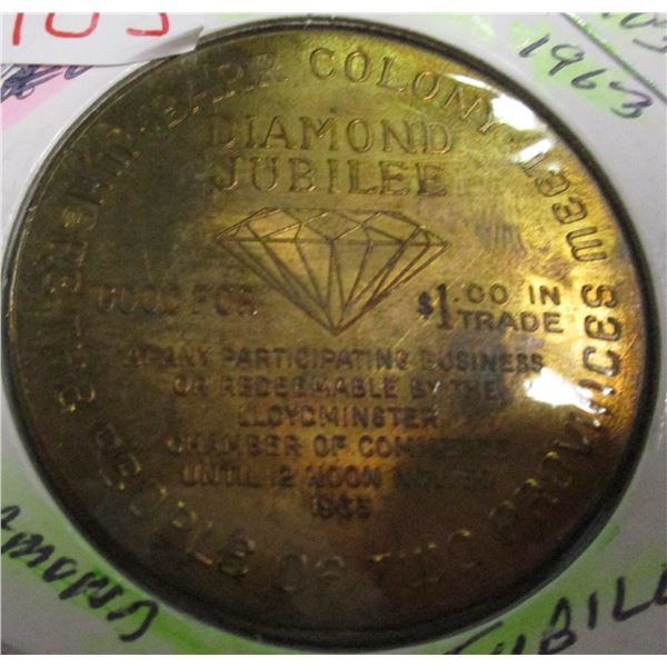 1903 - 1963 LLOYDMINSTER DIAMOND JUBILEE TRADE DOLLAR