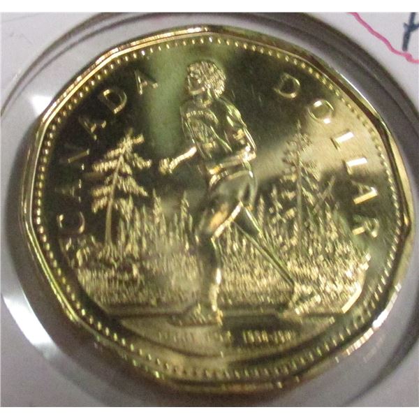 2005 PROOF LIKE TERRY FOX RUN FOR CANCER LOONIE