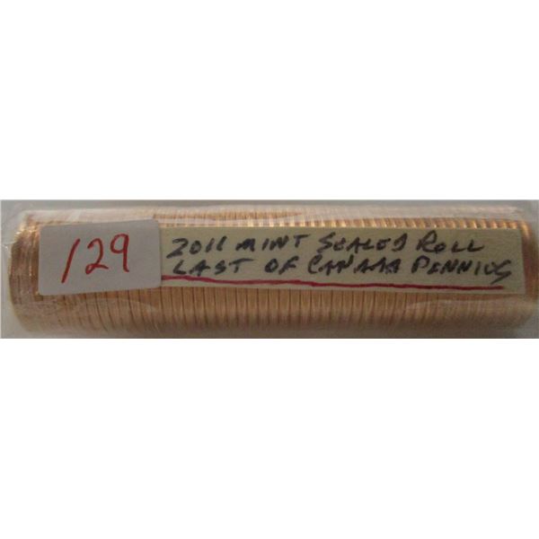 2011 MINT SEALED ROLL OF 50 LAST OF CANADA PENNIES