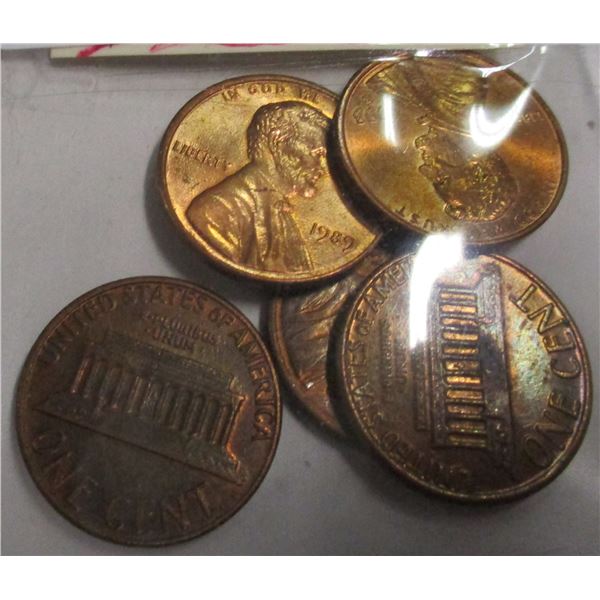 LOT OF 5 USA LAST OF LINCOLN PENNIES
