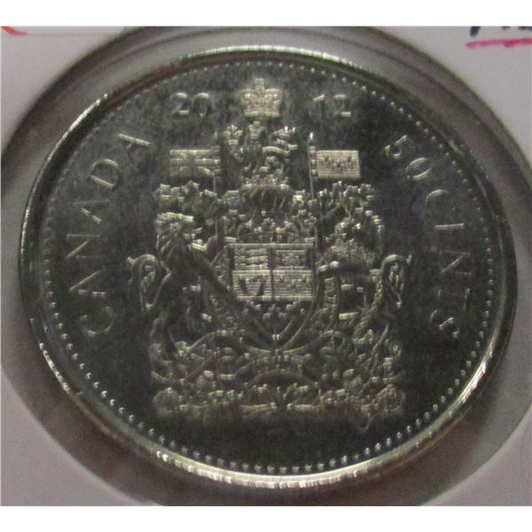 2012 PROOF CAMEO CANADA HALF DOLLAR