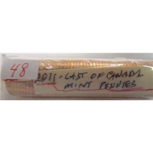 2011 LAST OF CANADA MINT SEALED ROLL OF 50 PENNIES