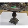 Image 1 : ESTATE:  TIN PEDESTAL BOWL
