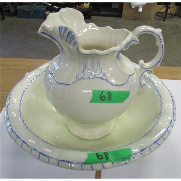 ESTATE:  COLLECTABLE PITCHER & BASIN