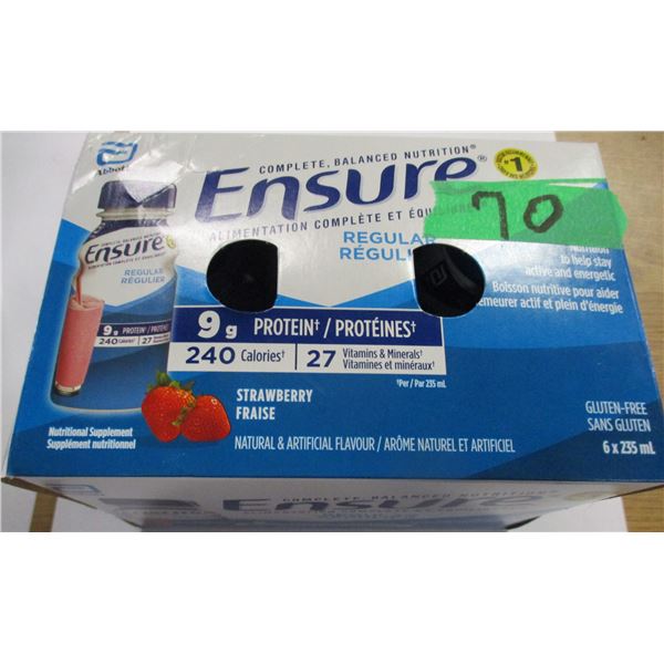 ENSURE REGULAR STRAWBERRY DRINK (6 BOTTLES X 235 ML)