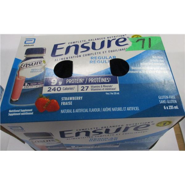 ENSURE REGULAR STRAWBERRY DRINK (6 BOTTLES X 235 ML)