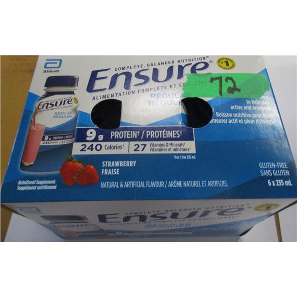 ENSURE REGULAR STRAWBERRY DRINK (6 BOTTLES X 235 ML)