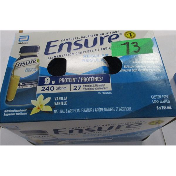 ENSURE REGULAR VANILLA DRINK (6 BOTTLES X 235 ML)