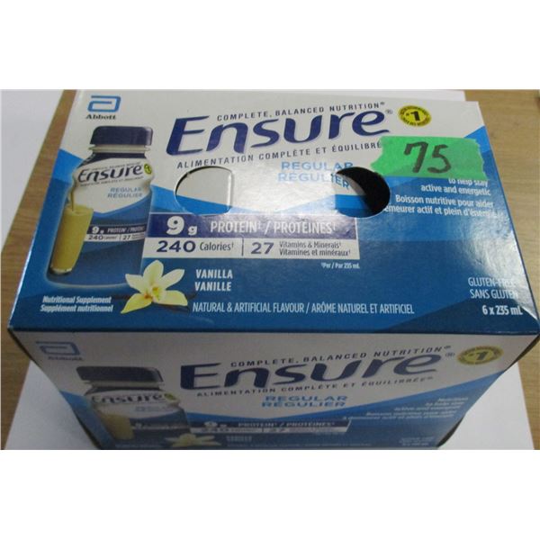 ENSURE REGULAR VANILLA DRINK (6 BOTTLES X 235 ML)
