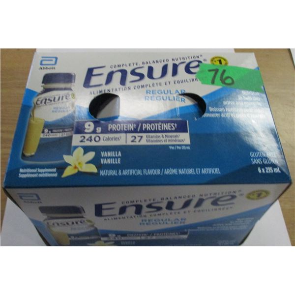 ENSURE REGULAR VANILLA DRINK (6 BOTTLES X 235 ML)