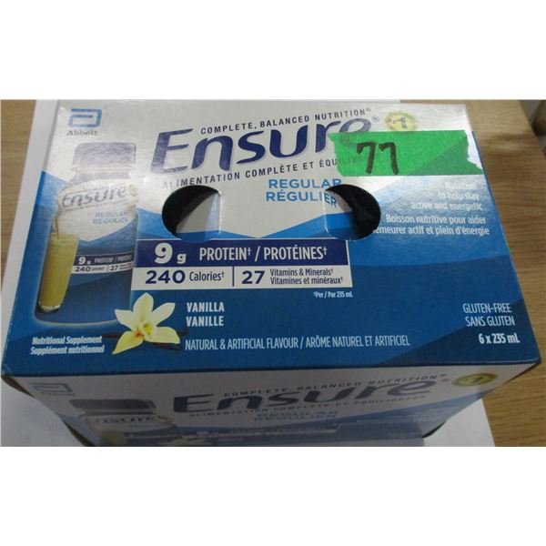 ENSURE REGULAR VANILLA DRINK (6 BOTTLES X 235 ML)