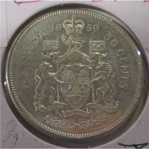 1959 CANADA SILVER HALF DOLLAR