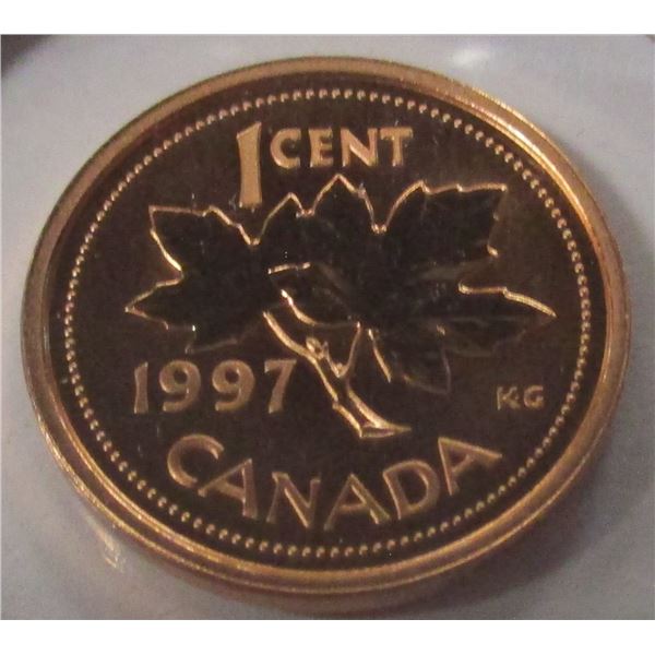 1997 PROOF CAMEO CANADA PENNY