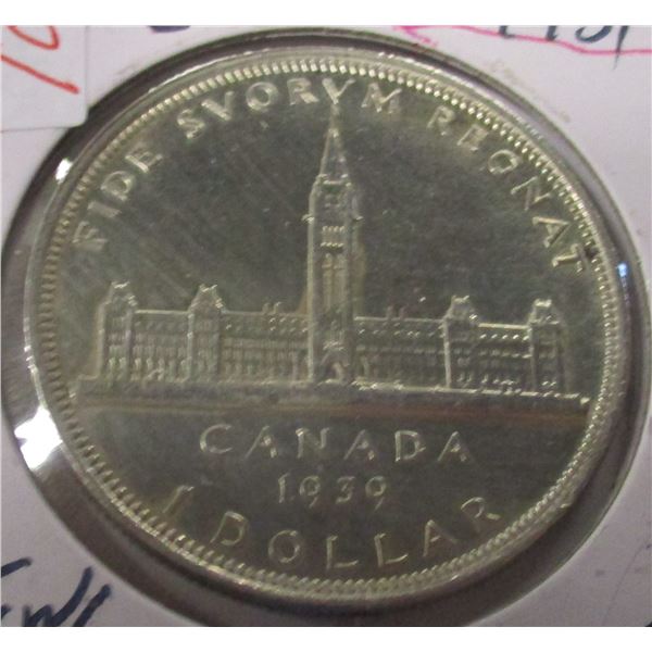 1939 CANADA KING GEORGE VI SILVER DOLLAR