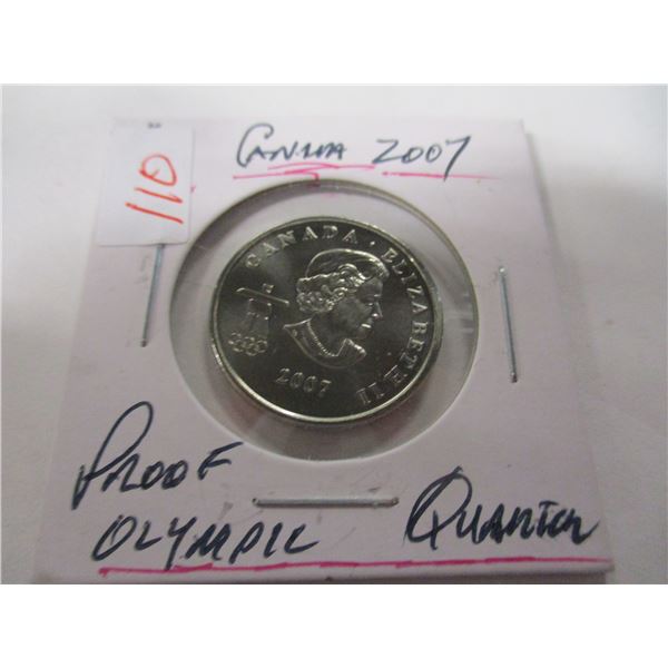 2007 PROOF CANADA OLYMPIC HOCKEY QUARTER