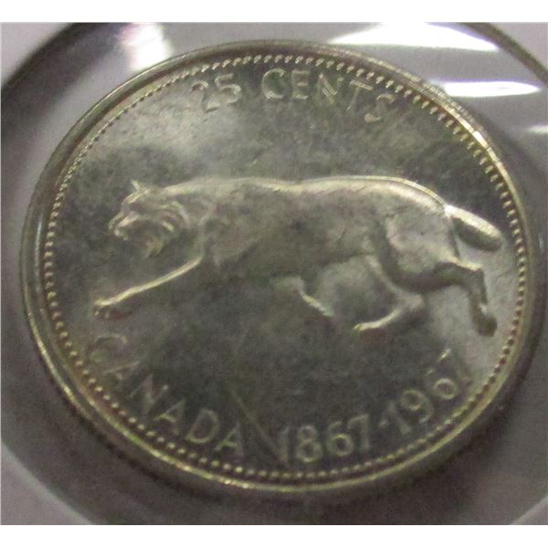 1867 - 1967 CANADA SILVER QUARTER