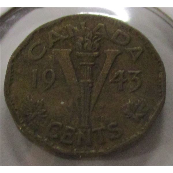 1943 CANADA WARTIME VICTORY NICKEL