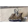 Image 1 : BROWN AND CREAM MONOGRAM TOTE