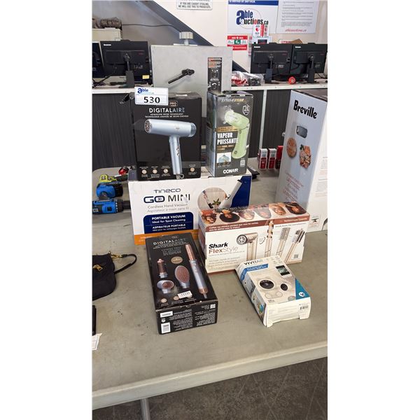 ASSORTED MIXED HAIR PRODUCTS INCL SHARK FLEXSTYLE 2-IN-1 HAIR DRYER AND MULTI-STYLER AND DOMESTIC