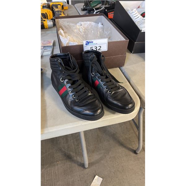 BLACK MEN'S HIGH-TOP SNEAKERS SIZE 7