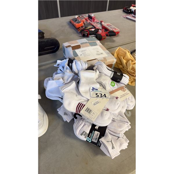 ASSORTED MENS SOCKS INCL QUARTER CREW SOCKS