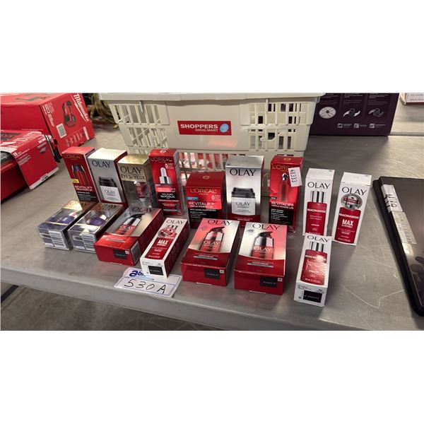 ASSORTED OLAY CREAM INCL WRINKLE SERUMS AND MORE