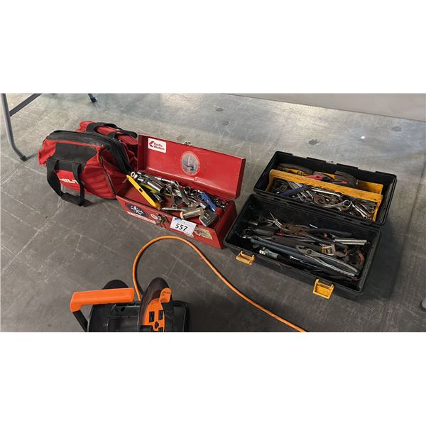 MIXED HAND TOOLS INCL PLIERS, WRENCHES AND MORE
