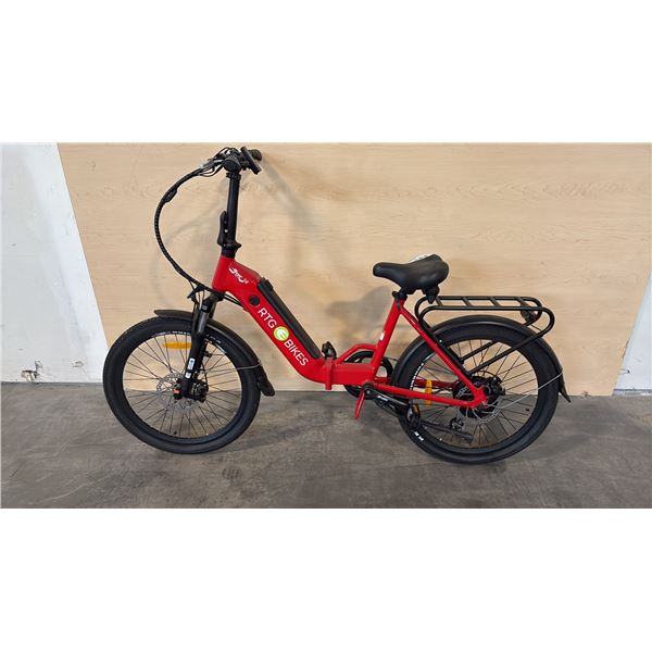 RED FOX 24 FRONT SUSPENSION 8-SPEED FOLDING ELECTRIC BIKE - NO CHARGER